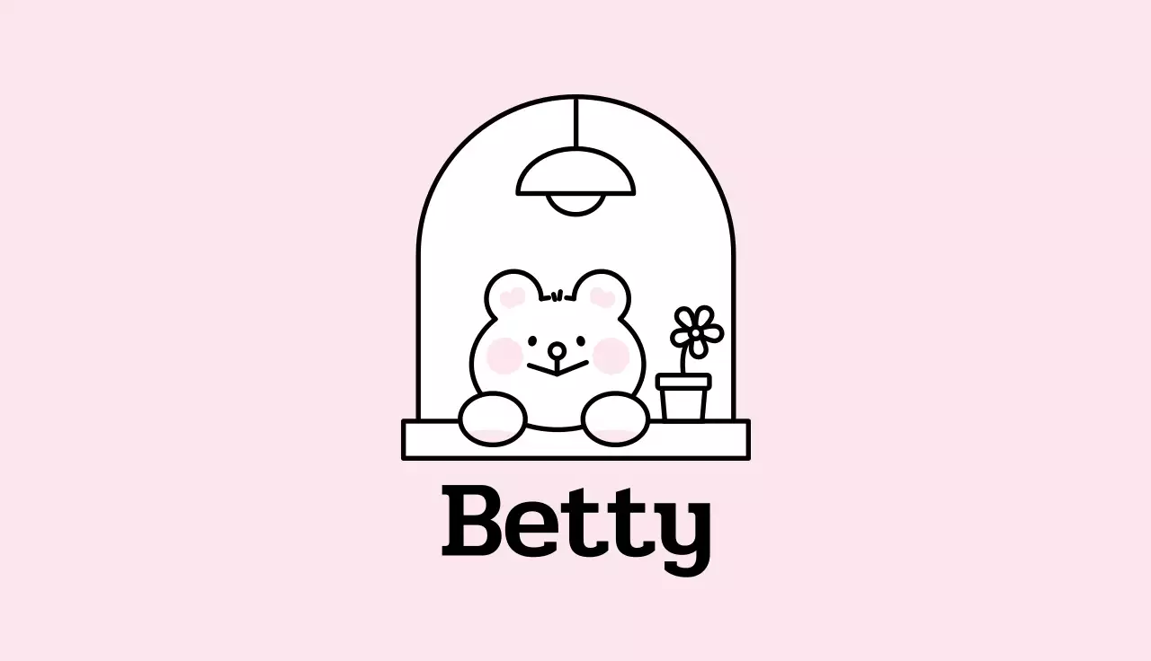 Un coupon de café avec un joli ours en rose pastel