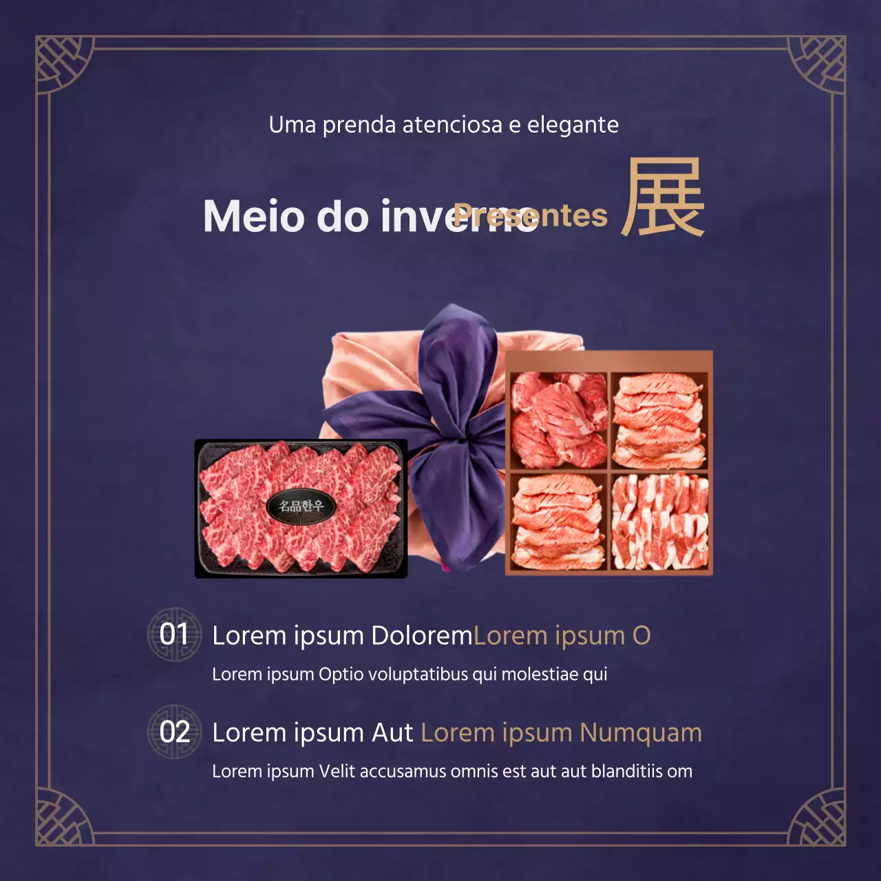 Presentes azuis-marinhos do meio do outono Evento de desconto Conjuntos de presentes populares do Chuseok Evento de pré-encomenda com desconto máximo