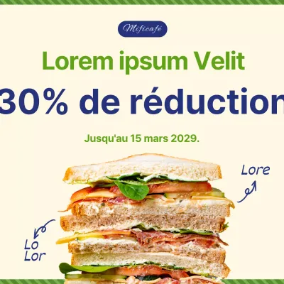 Promouvoir les nouveaux produits du menu en vert citron et en bleu