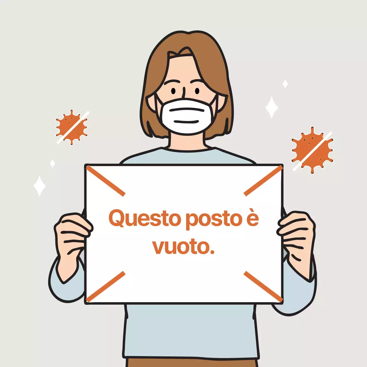 Illustrazione arancione della distanza tra le corone