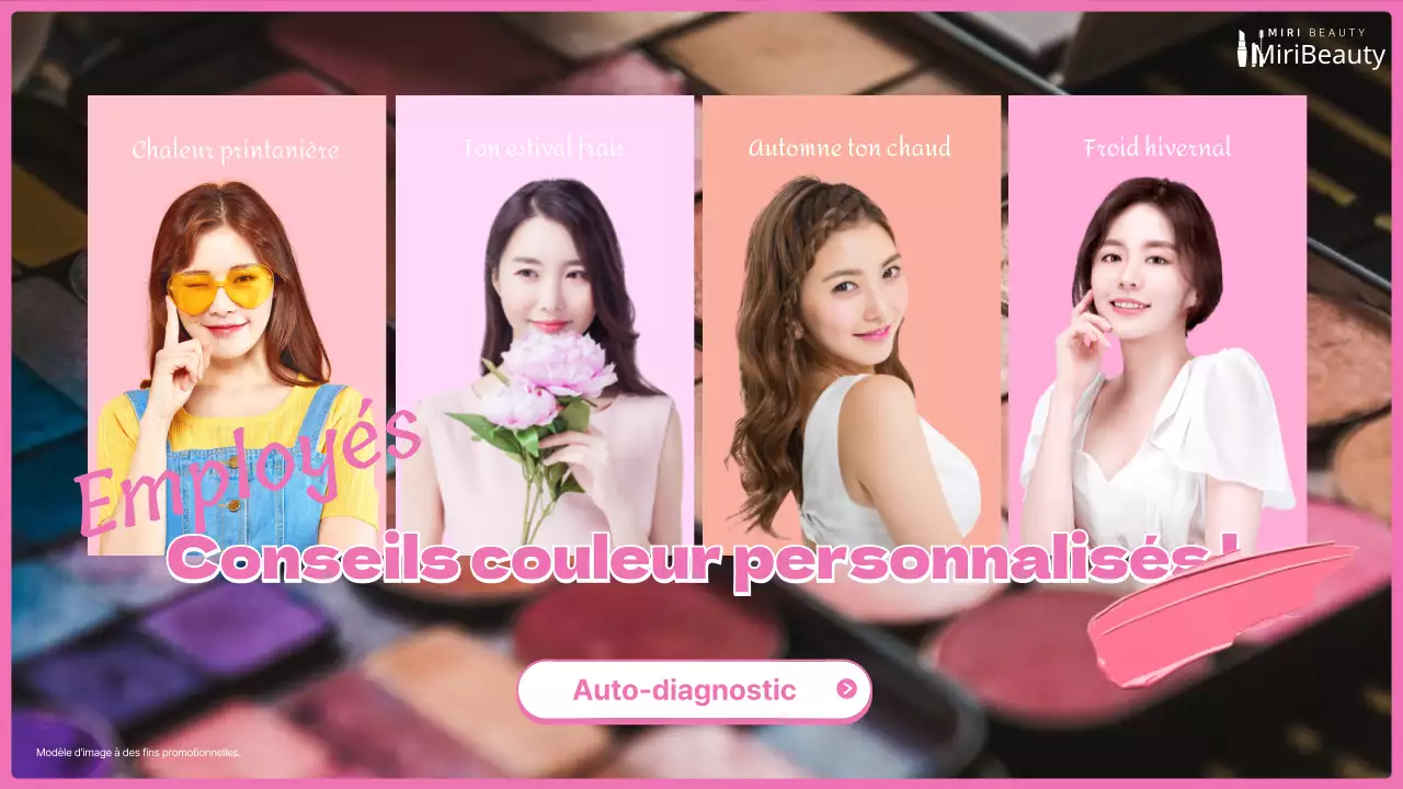 Conseils pour le diagnostic de la couleur personnelle rose avec des portraits