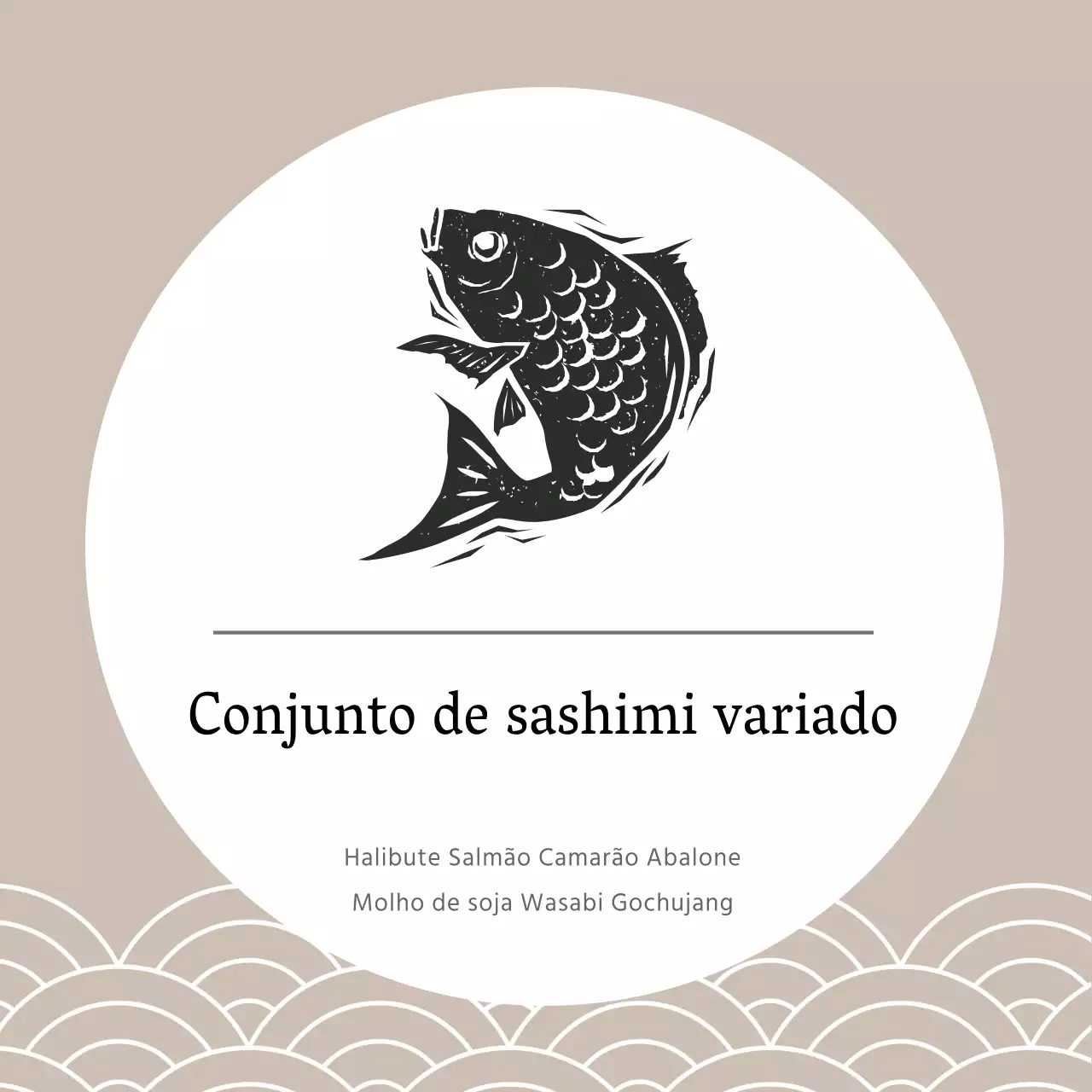 Conjunto de sashimi com sortido de marisco