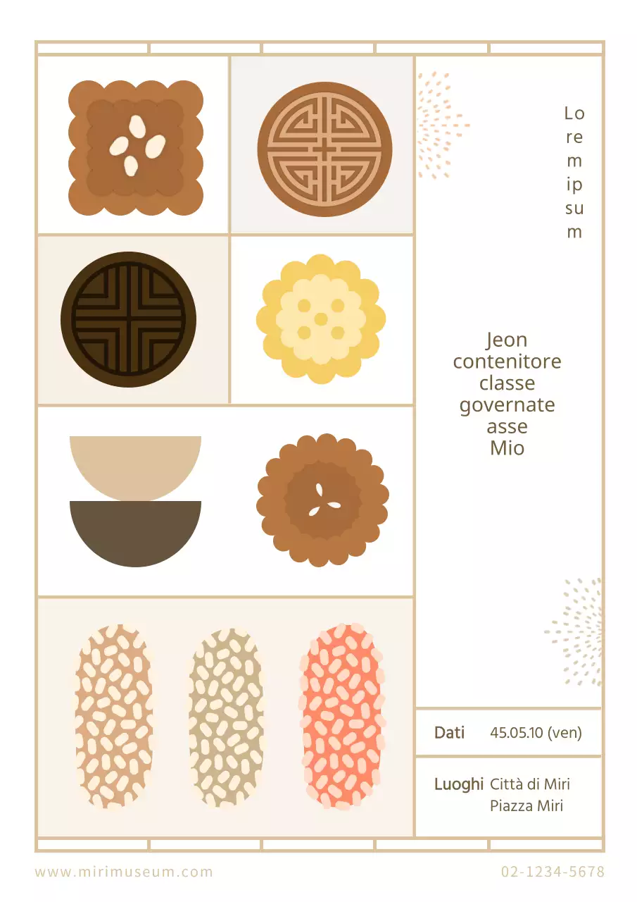 Pasticceria coreana bianca illustrata Festival della pasticceria tradizionale