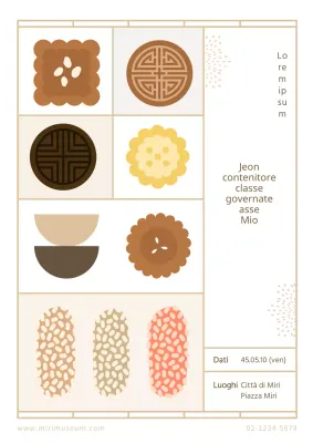 Pasticceria coreana bianca illustrata Festival della pasticceria tradizionale