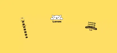 Gatto giallo illustrazione Pet Cafe