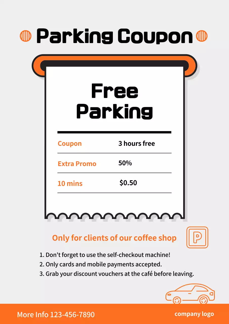 Orange Modern Parking Promotion
