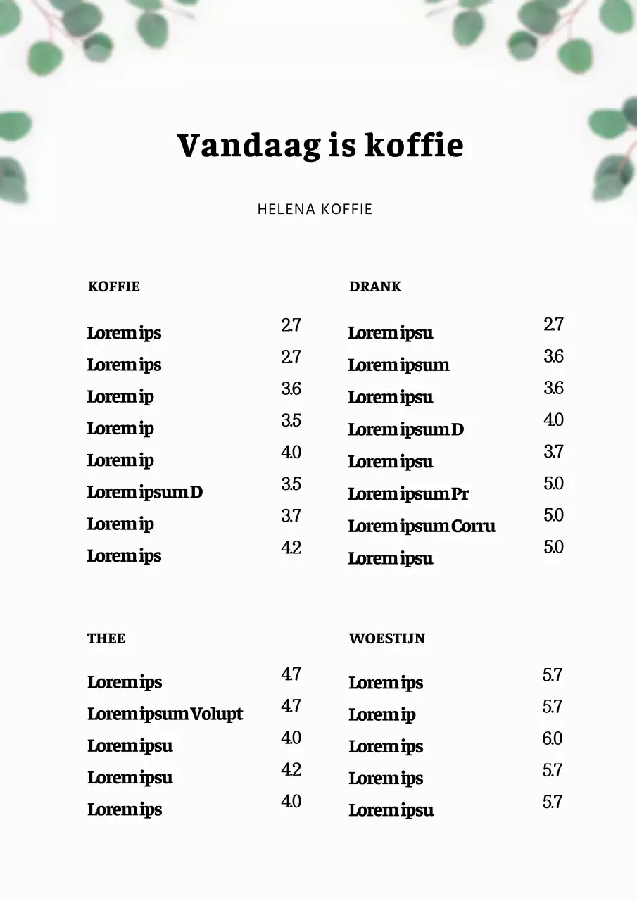 42611_Café Menubord