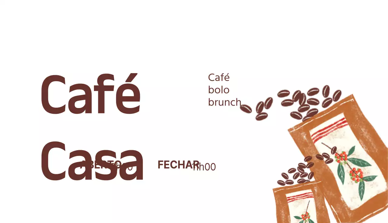 Cartão de visita de cupão de café
