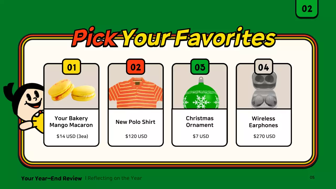 그린 레트로 리뷰 프리젠테이션