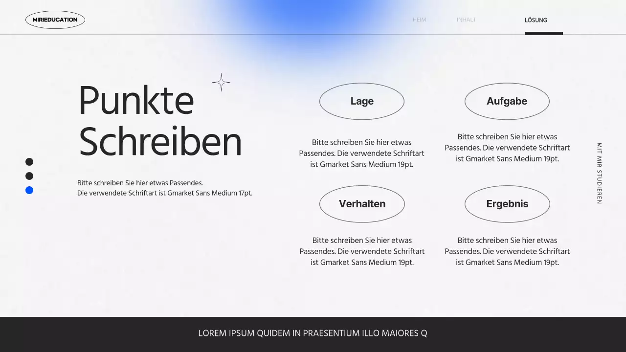 Kitschiger Projektauftrag mit lila Farbverläufen