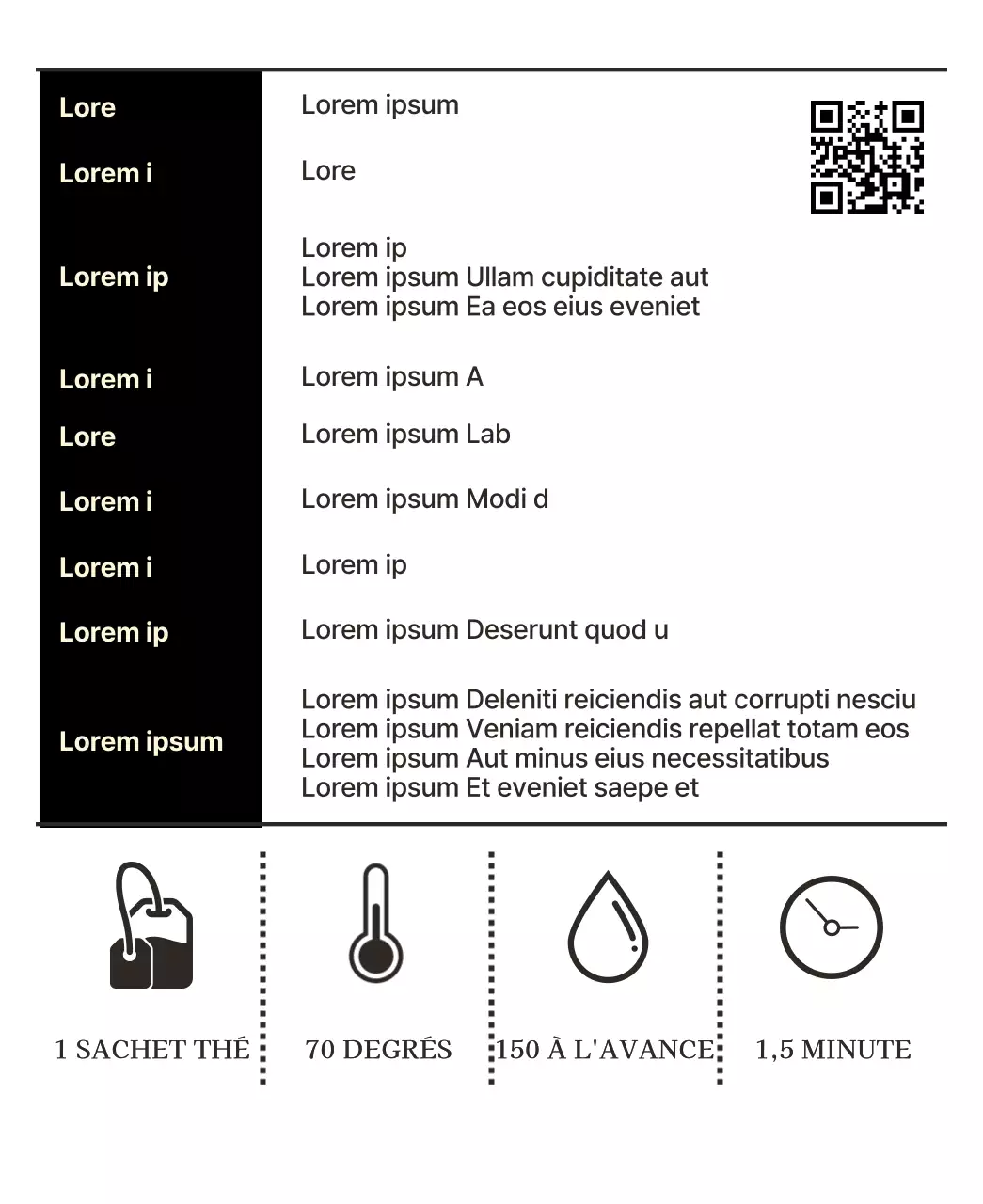 Dessin de thé traditionnel en vert et noir avec des photos de plantes et d'encre apaisantes