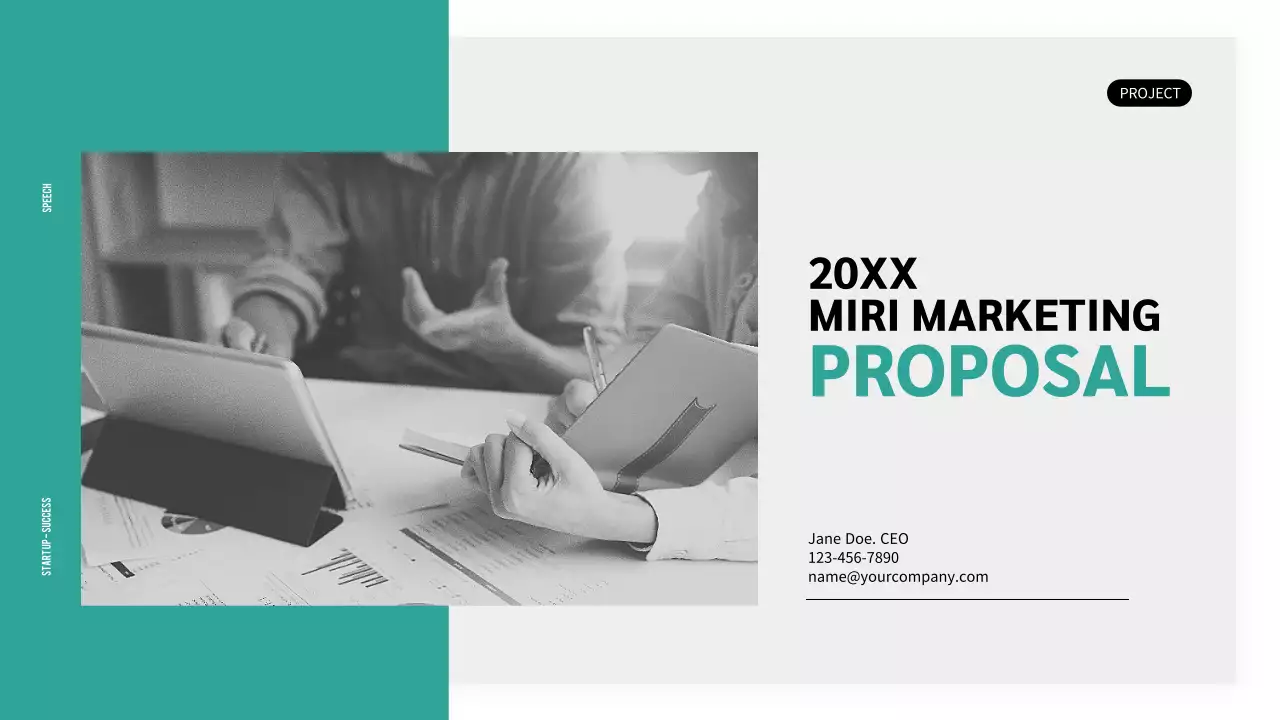 Teal Modern Marketing Proposal Document Presentation
