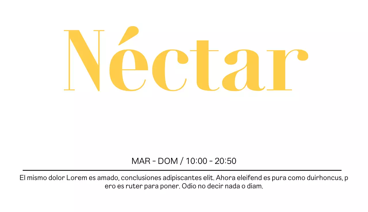 Tarjeta de visita en inglés con un color de acento llamativo