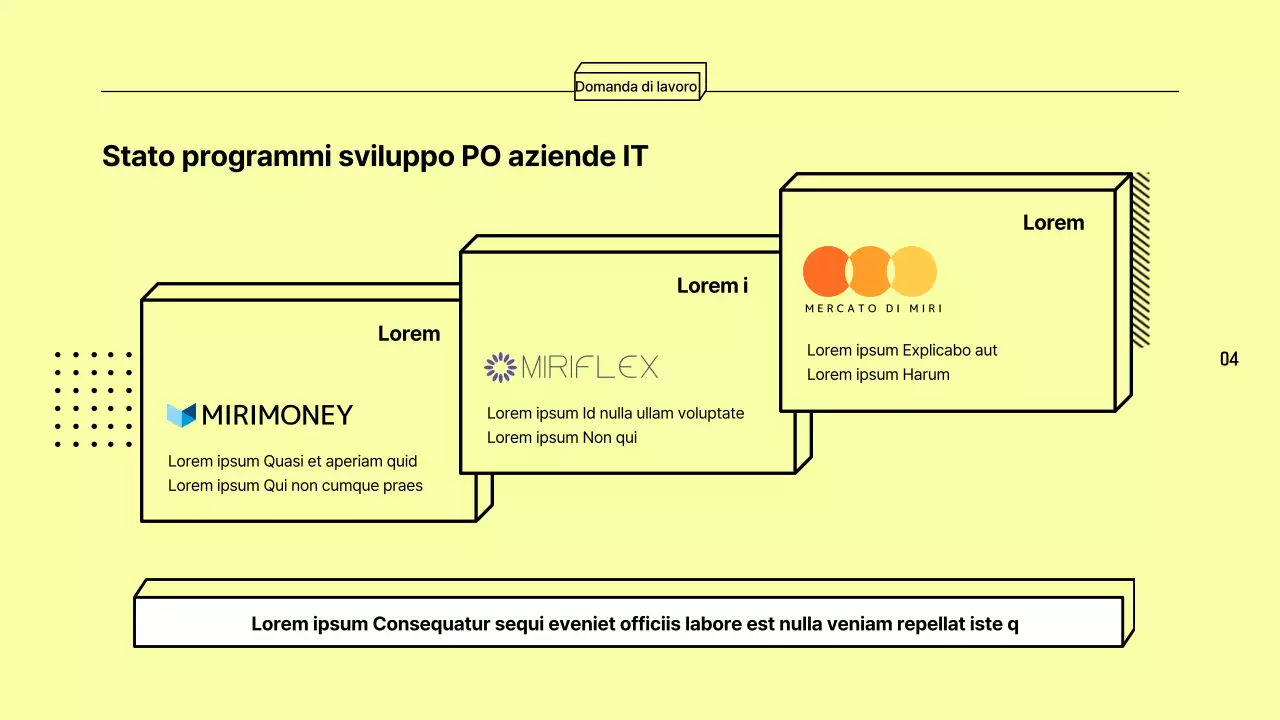 Rapporti di esplorazione della carriera colorati e bordati