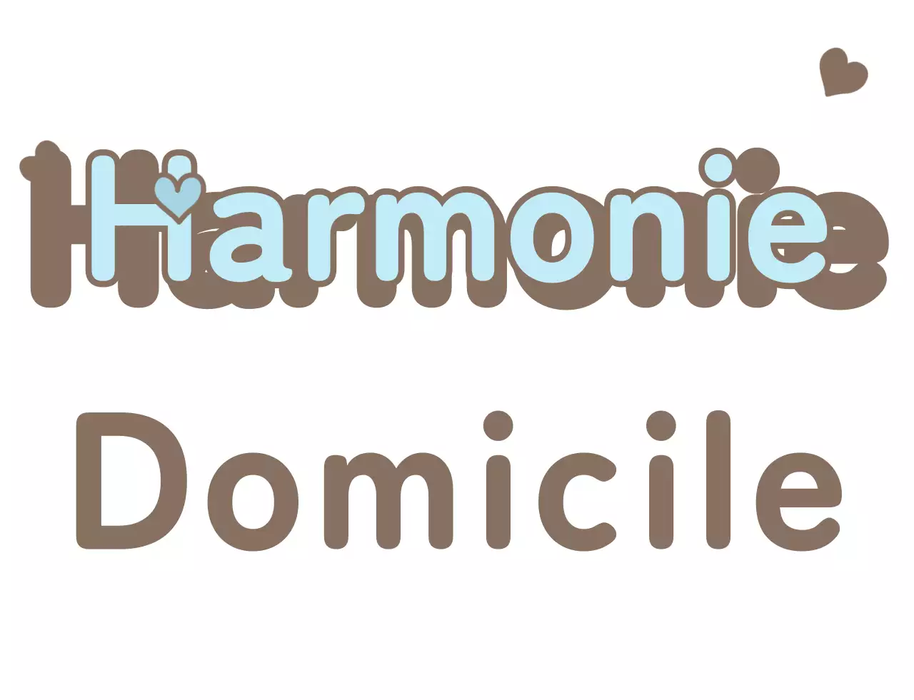 T-shirt familial avec une jolie typographie en marron, bleu clair et beige