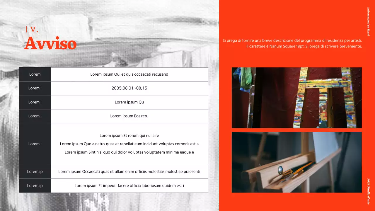 Bando per artisti in residenza presso lo Studio d'arte rosso e nero