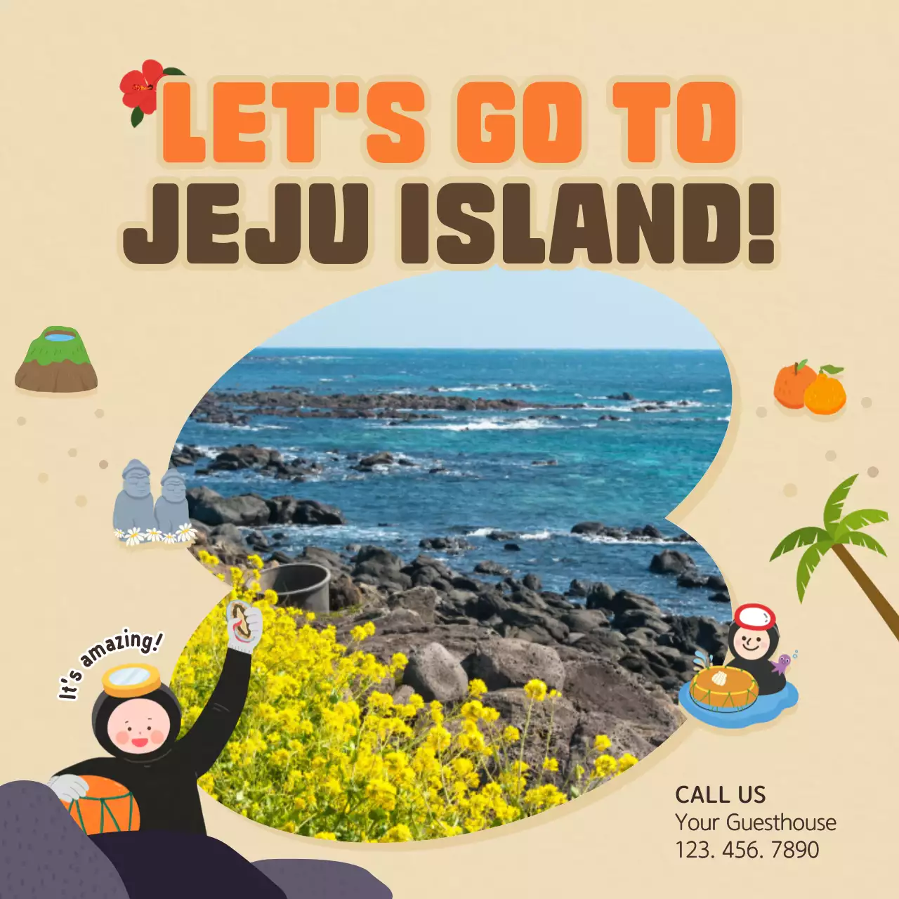 Beige Vintage Travel Promotion Social Media Post