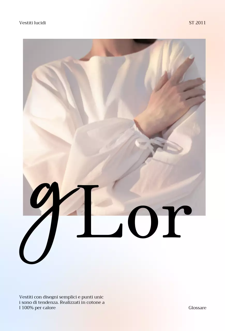 Negozio di abbigliamento semplice e lucido con sfumature