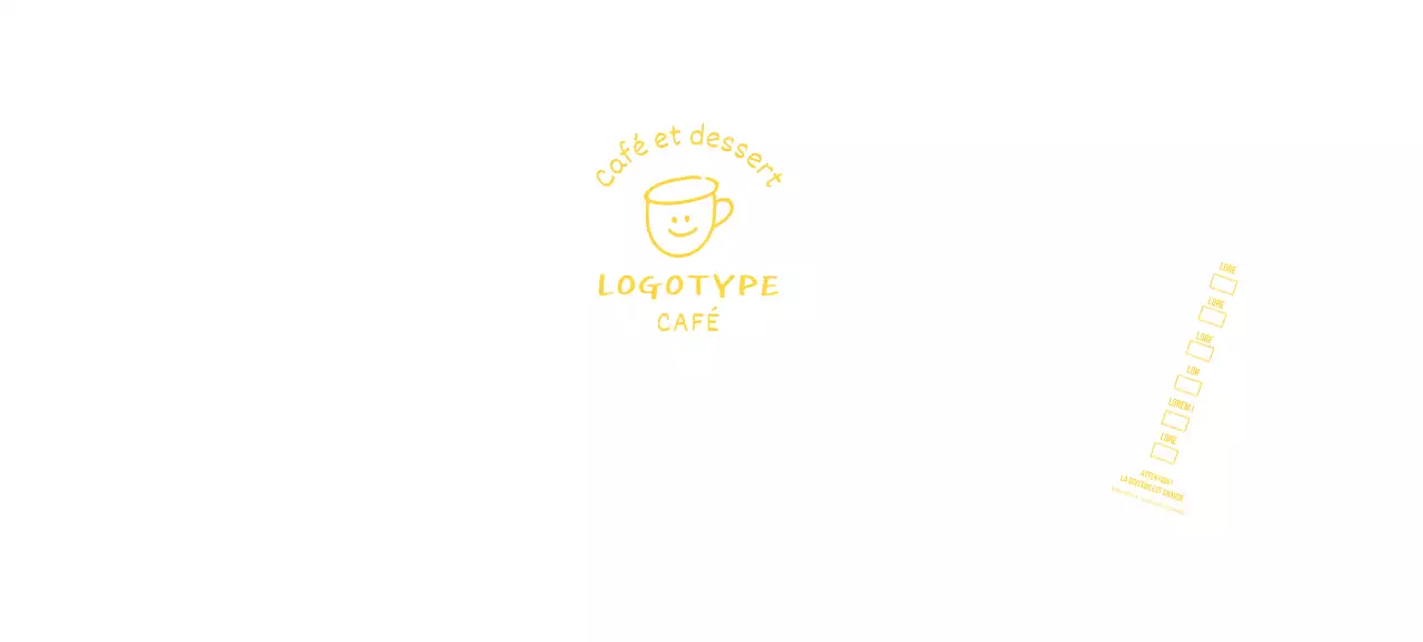 Illustration blanche et jaune dessinée à la main