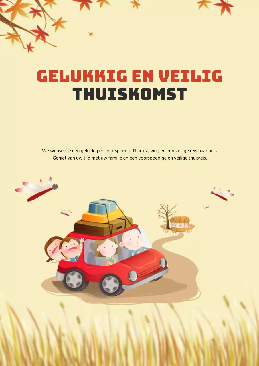 Leuke gele reisbureau flyer