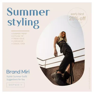 Beige Modern Fashion Promotion Social Media Post