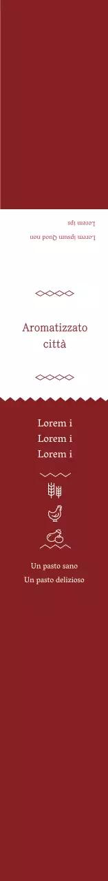 Cestino da pranzo rosso a icona semplice