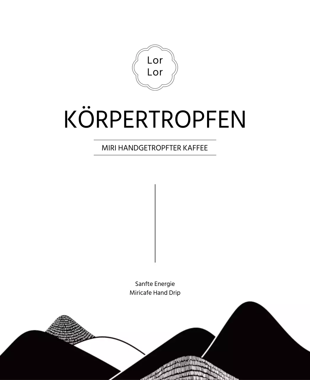 Saubere schwarze und weiße Berg Illustration Konzept