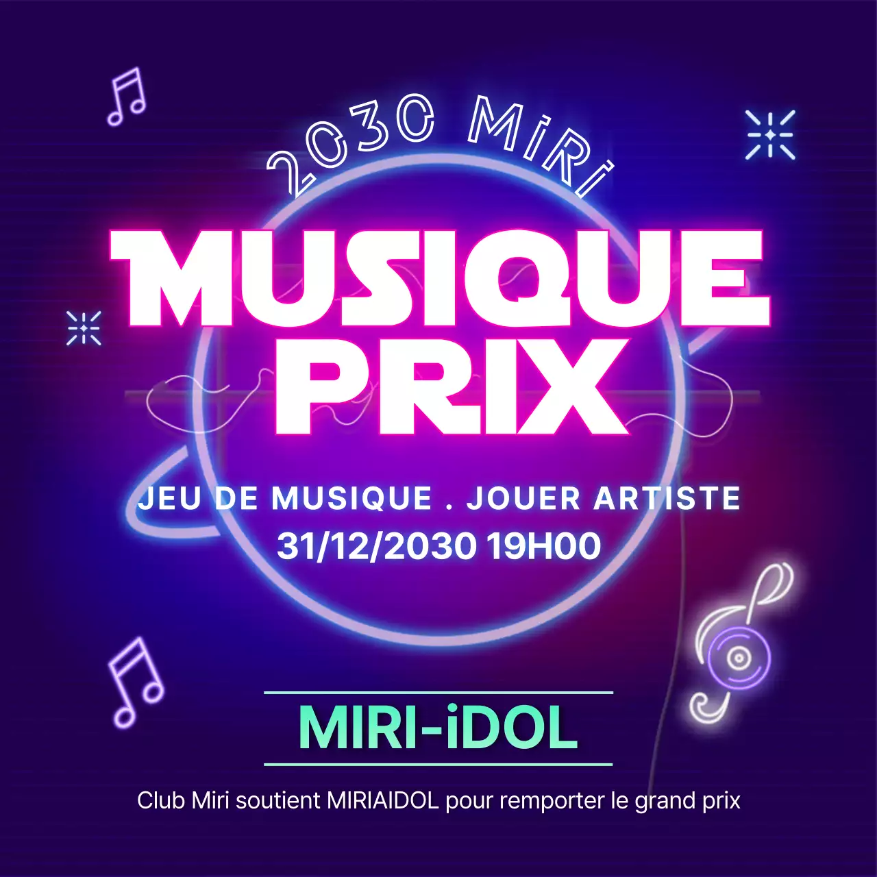 Le contenu bleu et éclairé au néon des Music Awards