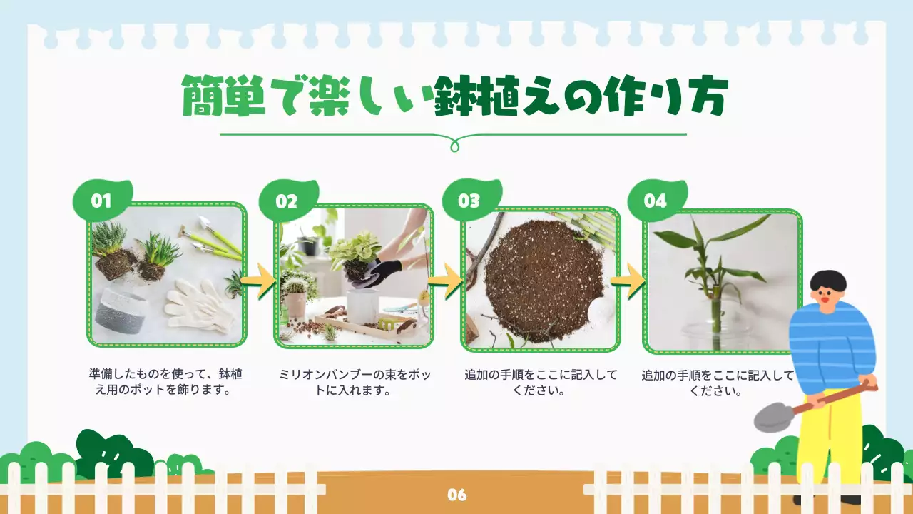 緑 かわいい 環境 資料 プレゼンテーション