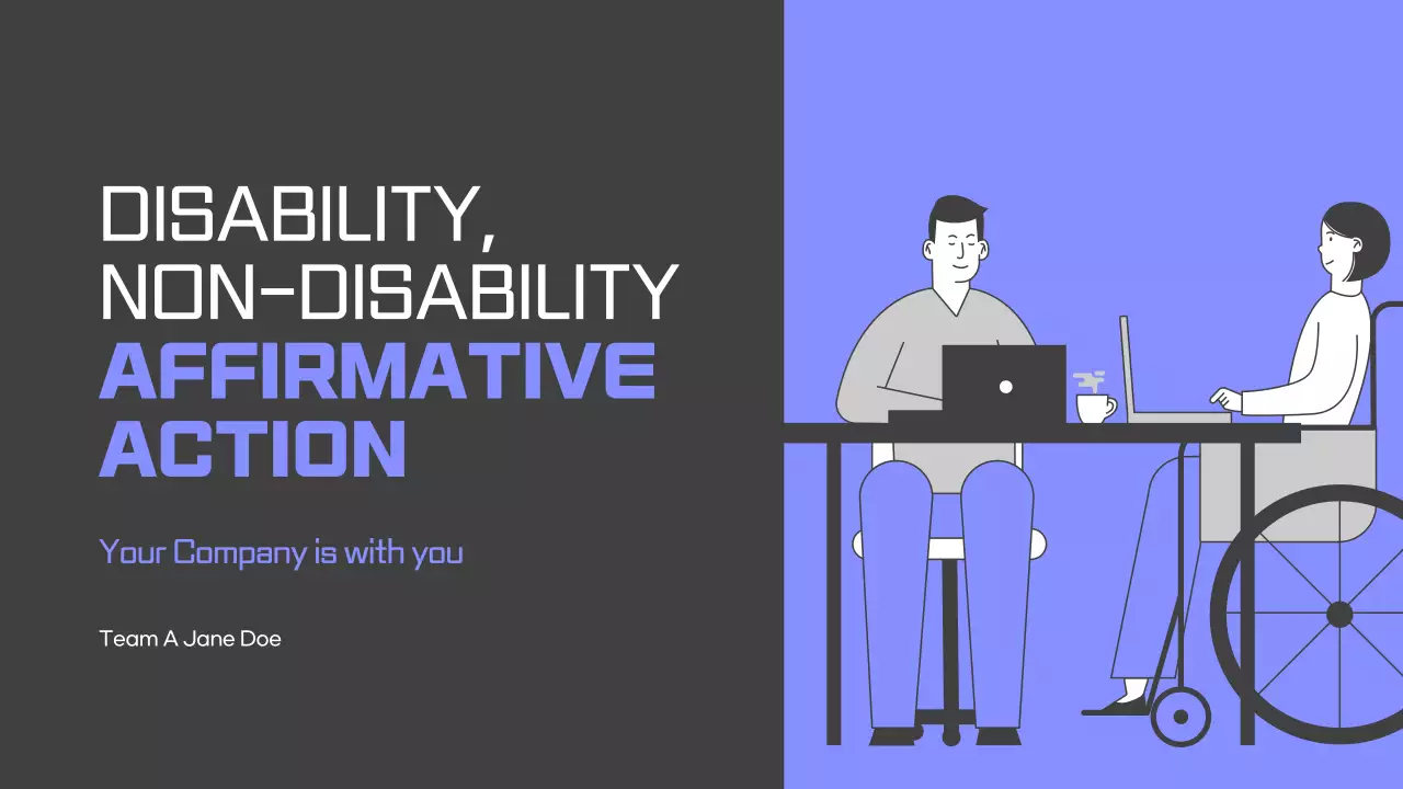 Apresentação de treinamento Blue Simple Disability