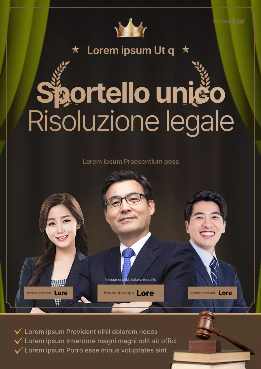 Promuovete il vostro studio legale con un look marrone e professionale