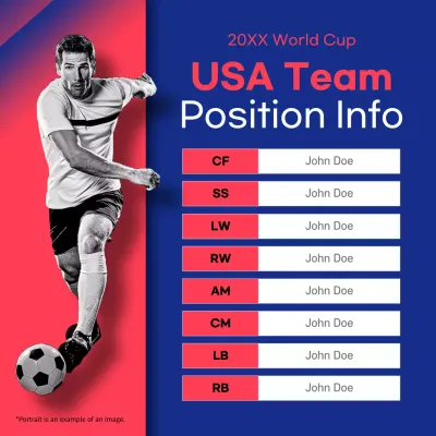 Red Modern Soccer Information Social Media Post