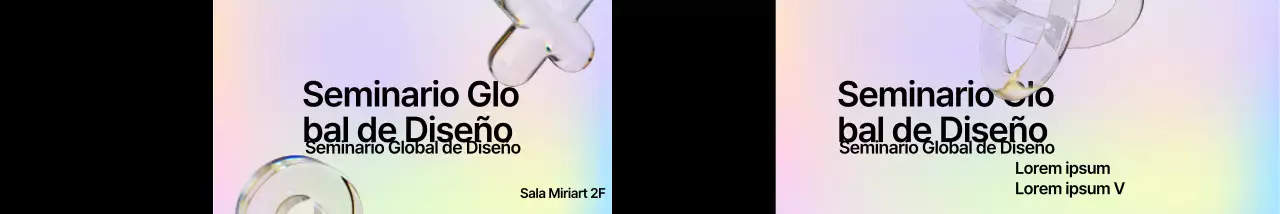 Un seminario de diseño colorido, sencillo y moderno