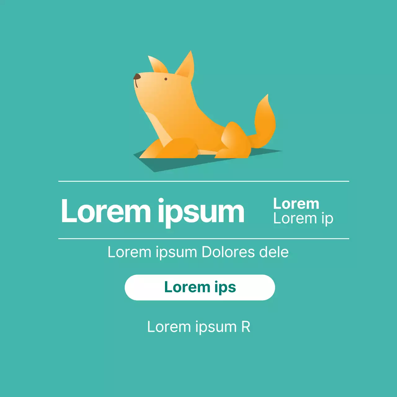 Étiquette illustrée turquoise pour animaux de compagnie