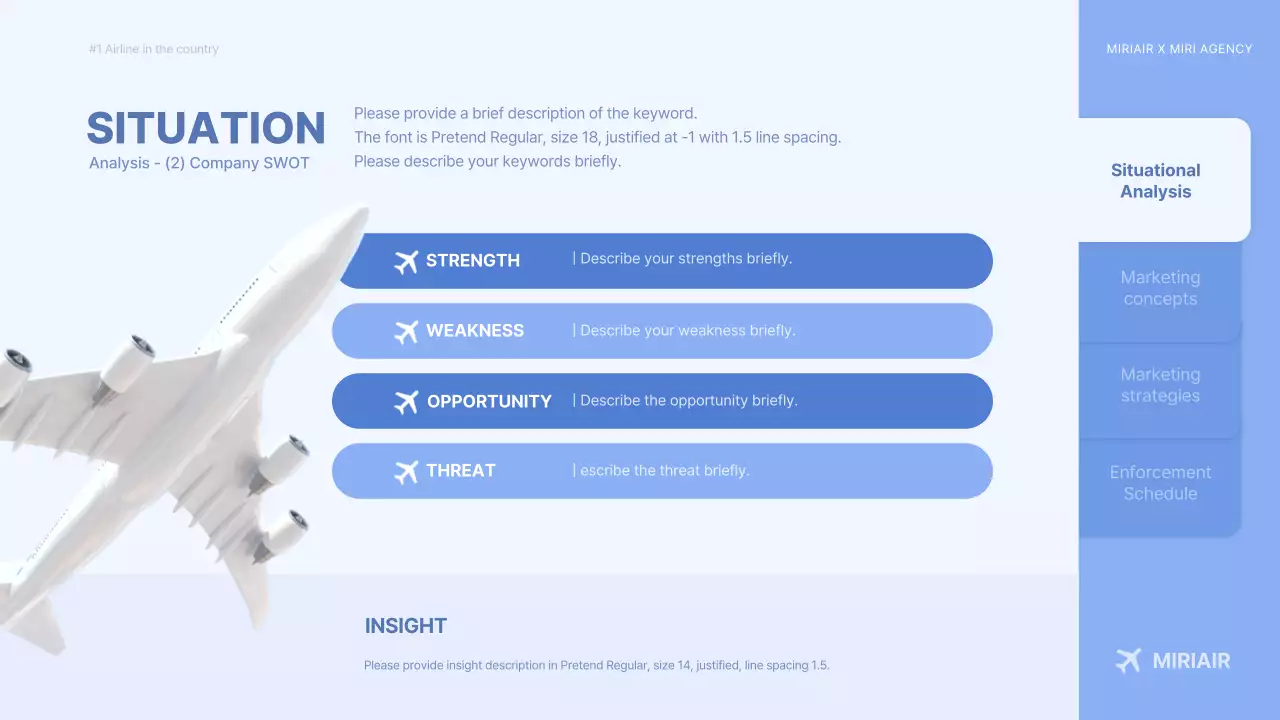 Blue Modern Airline Report Presentation