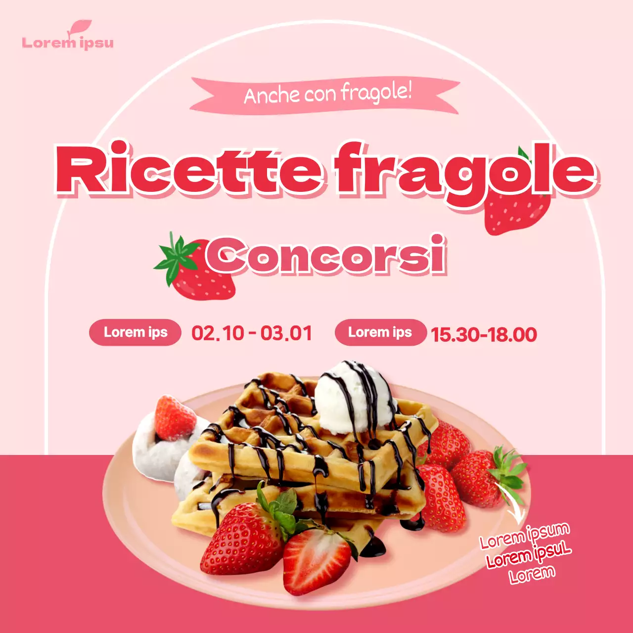 fragole rosaricetta concorso social media