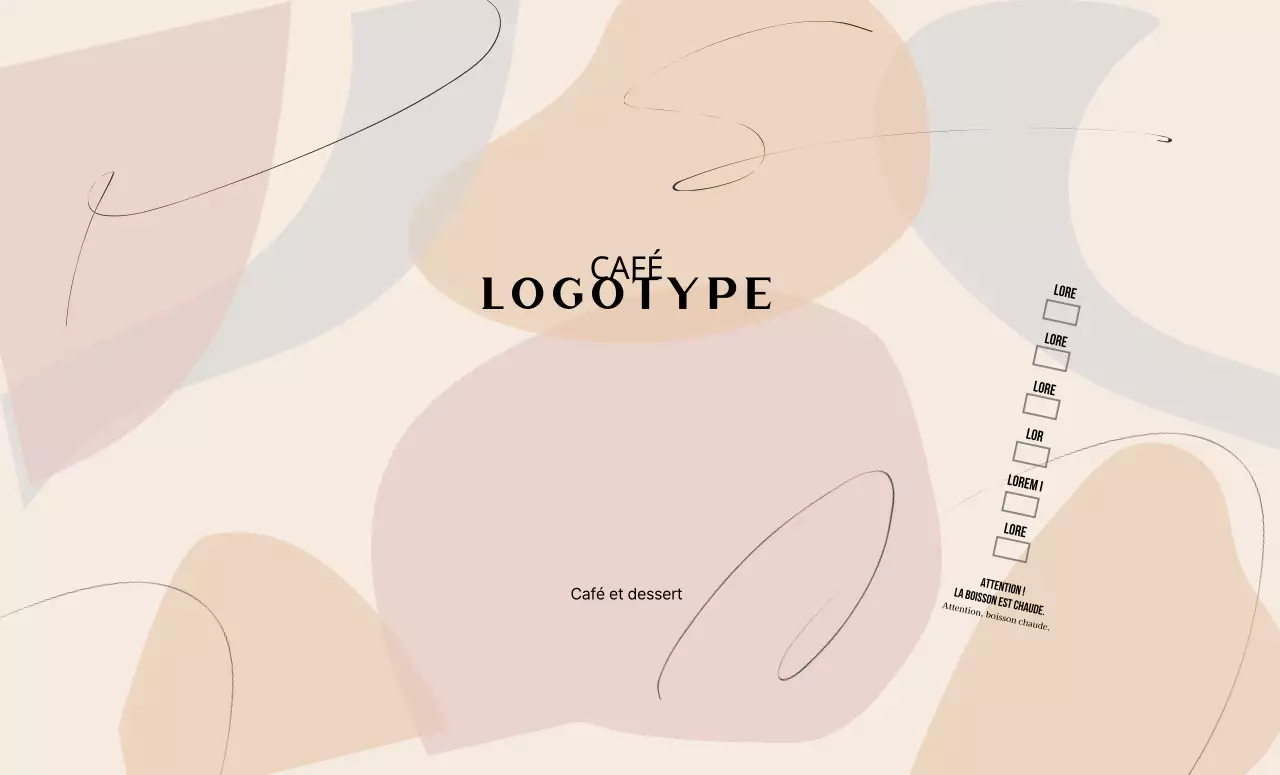 Motif de formes modernes beige