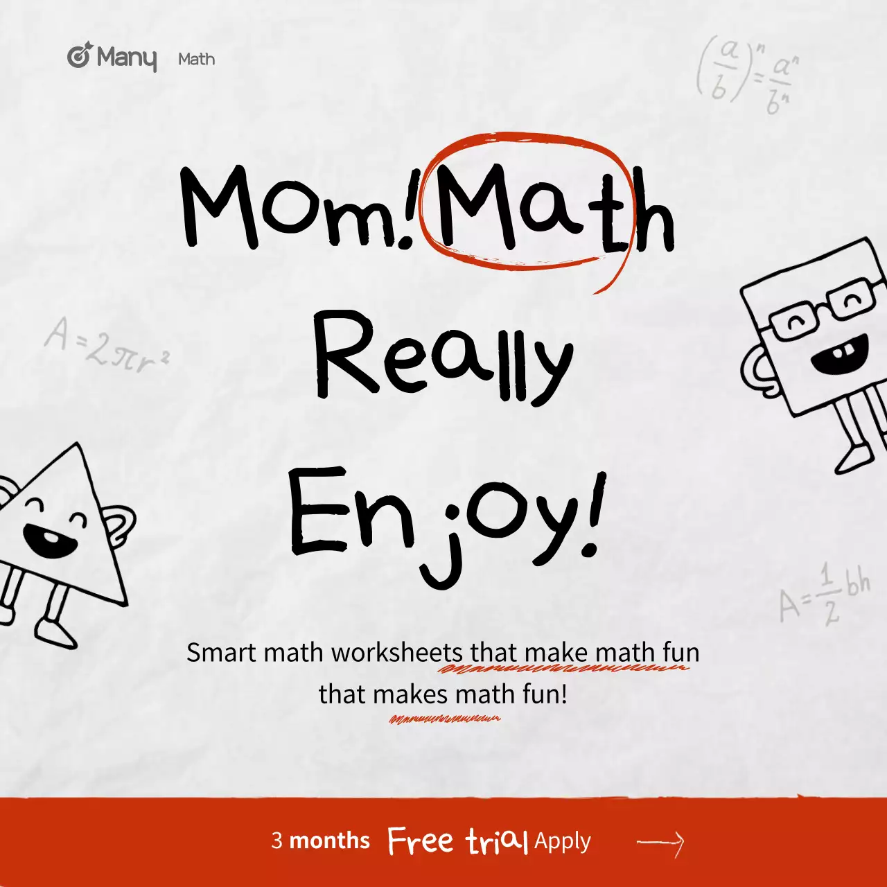 White Playful Math Promotion Banner