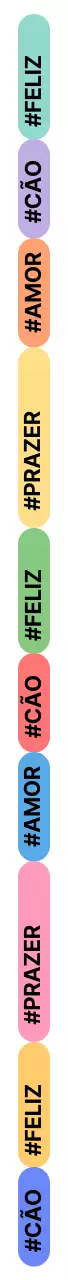 Estilo de hashtag giro em branco e colorido para organizações de salvamento de cães