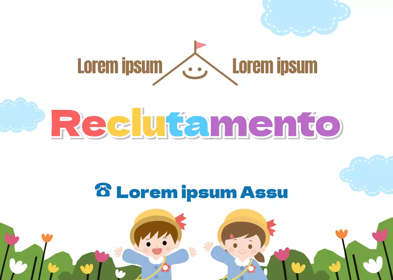 Reclutamento promozionale bianco carino