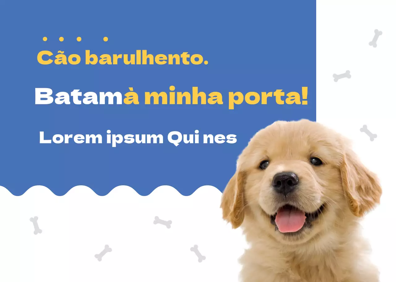Casa do cãozinho azul bonito