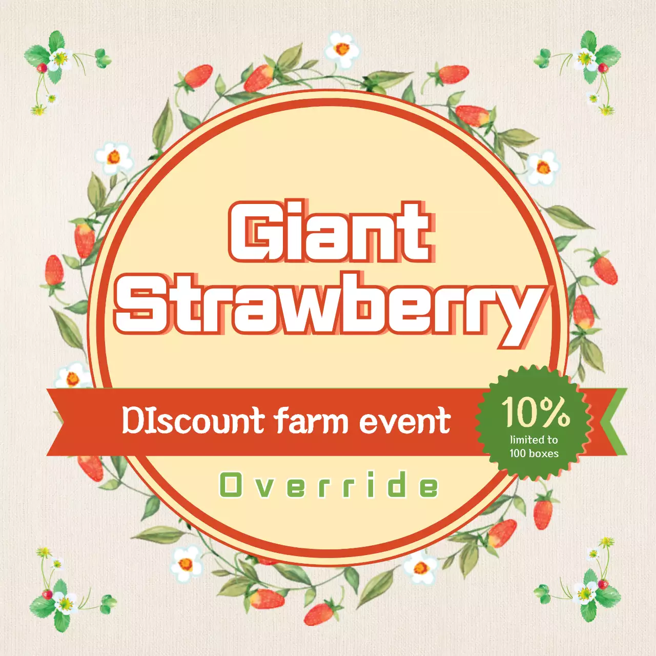 Beige Rustic Farm Promotion Social Media Post