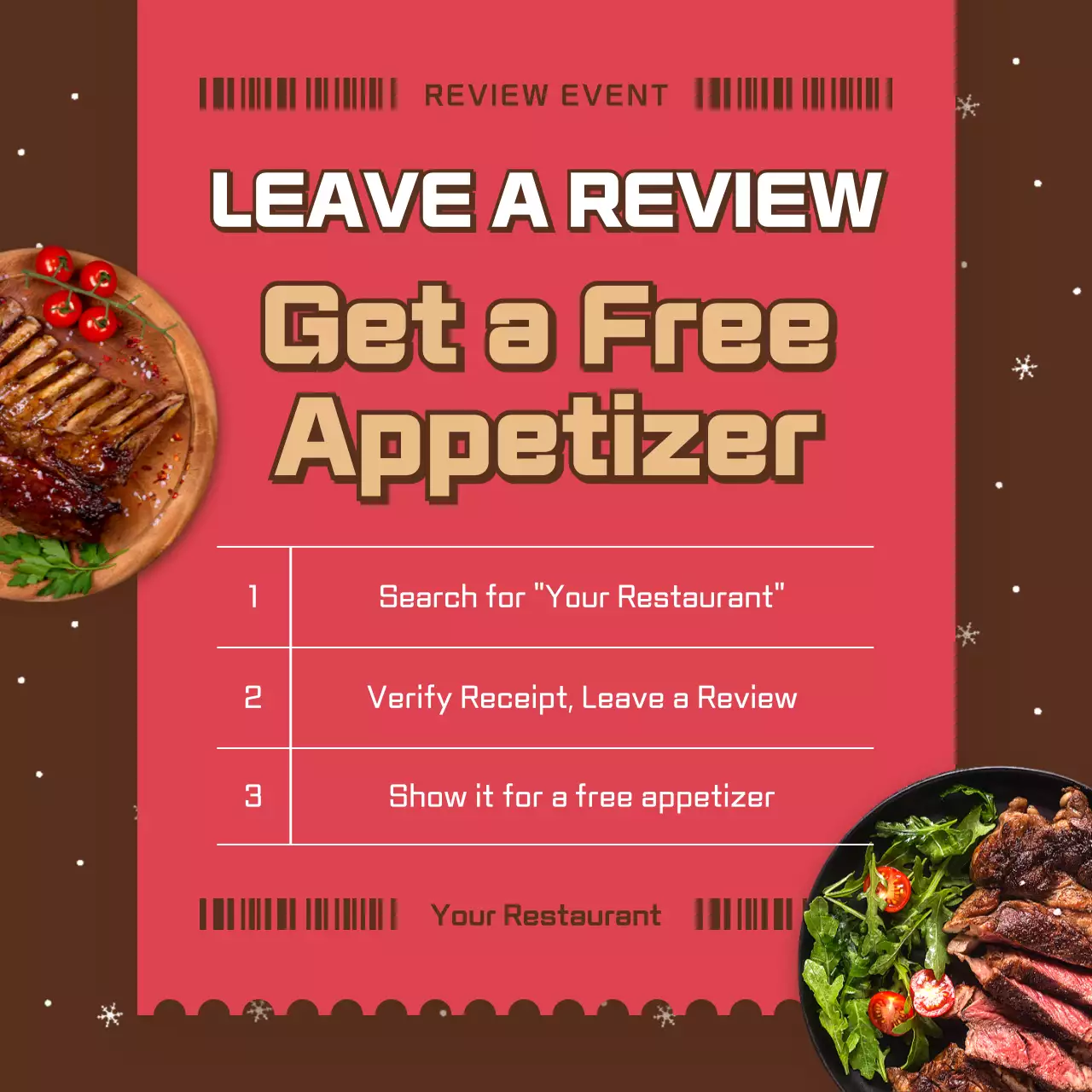 Red Trendy Food Promotion Social Media Post