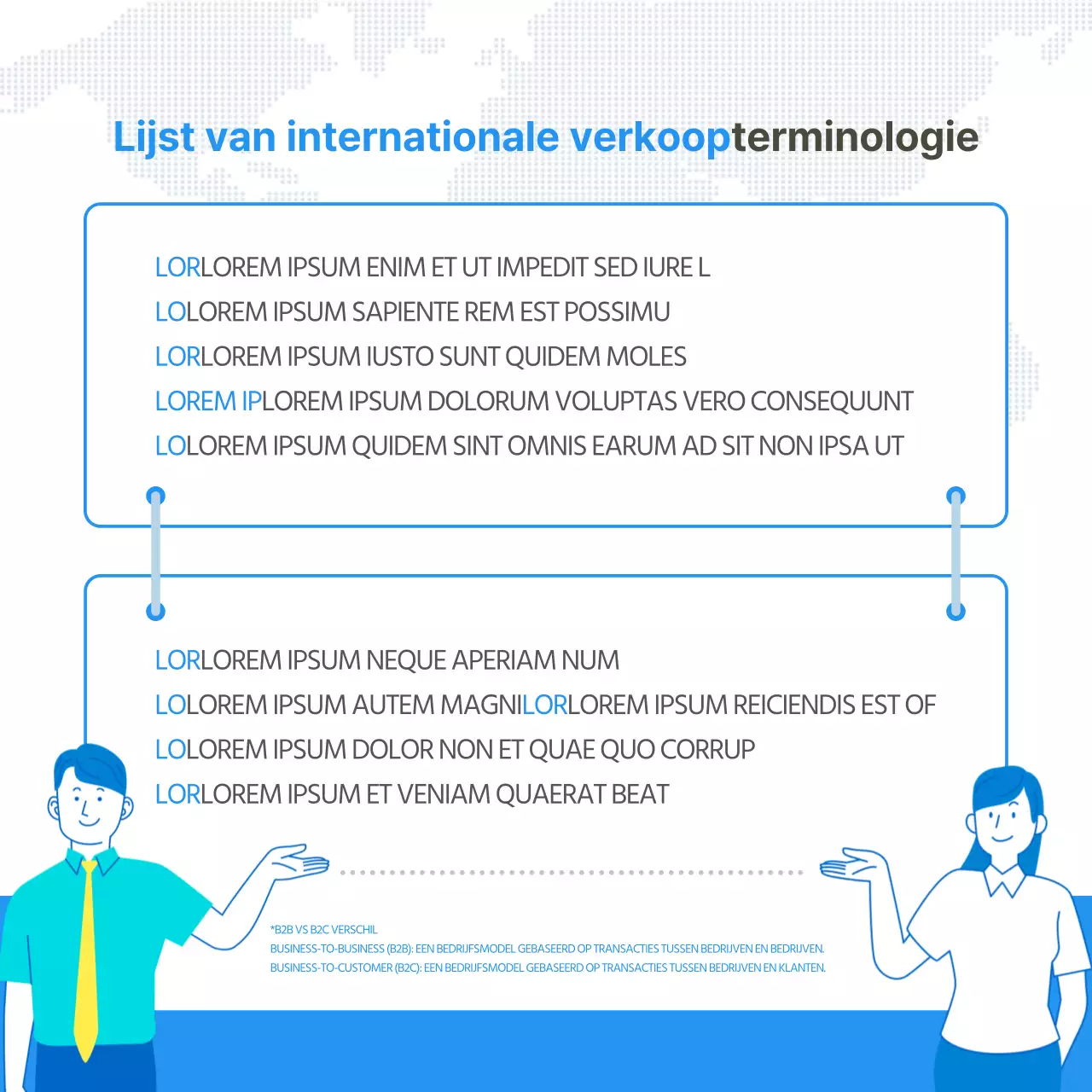 Ontdek onze blauwe en aaibare internationale verkoopfuncties Carrière Business Guide