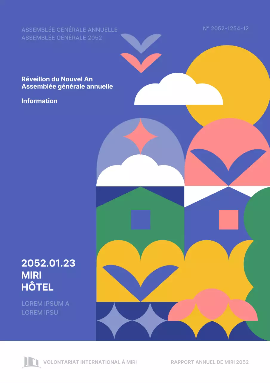 Assemblée générale de la Saint-Sylvestre en bleu, jaune et vert