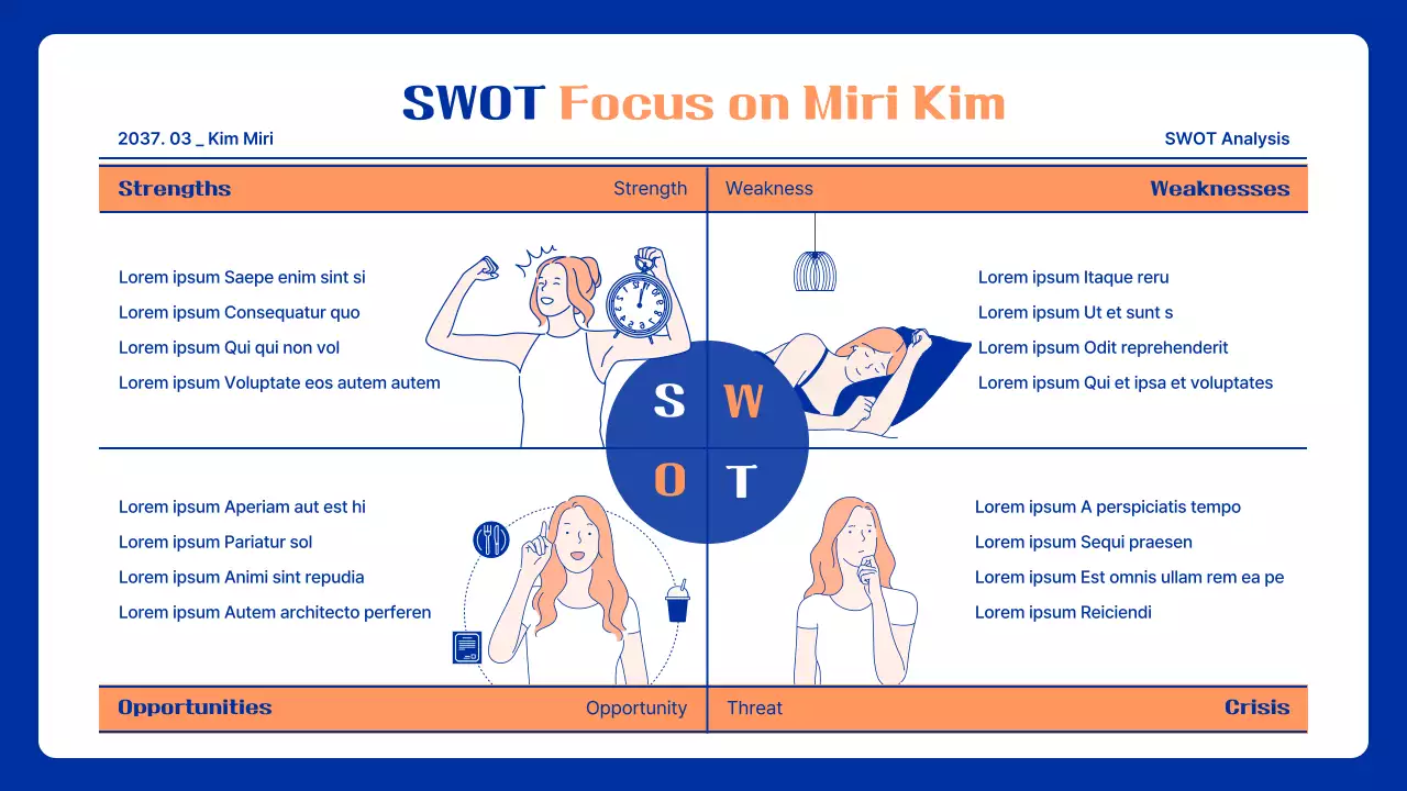 Blue Modern Swot Analysis Document Infographic