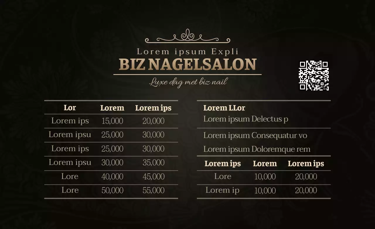 Ontworpen om luxe hotpacks voor nagelsalons te promoten