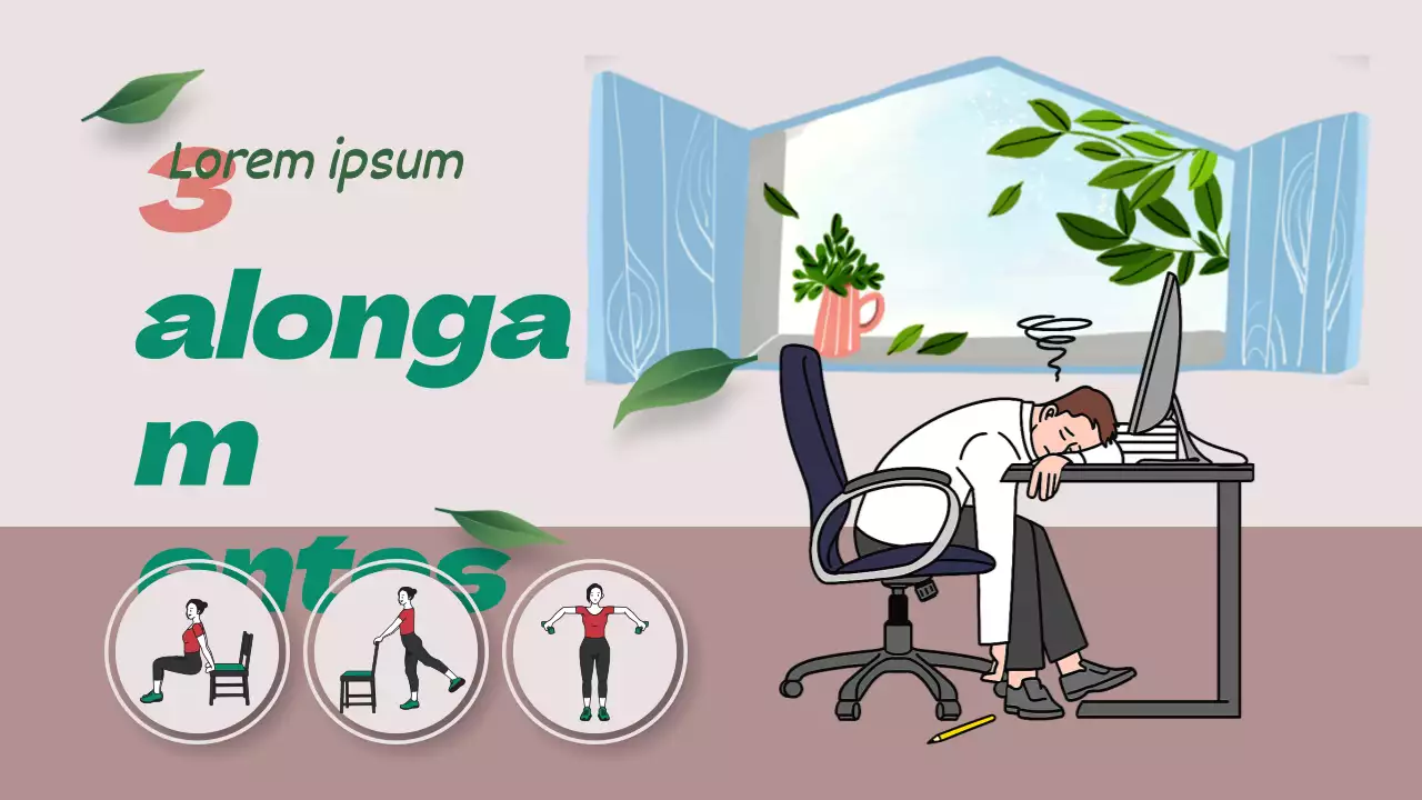 Como fazer alongamentos num tema de primavera cor-de-rosa e verde