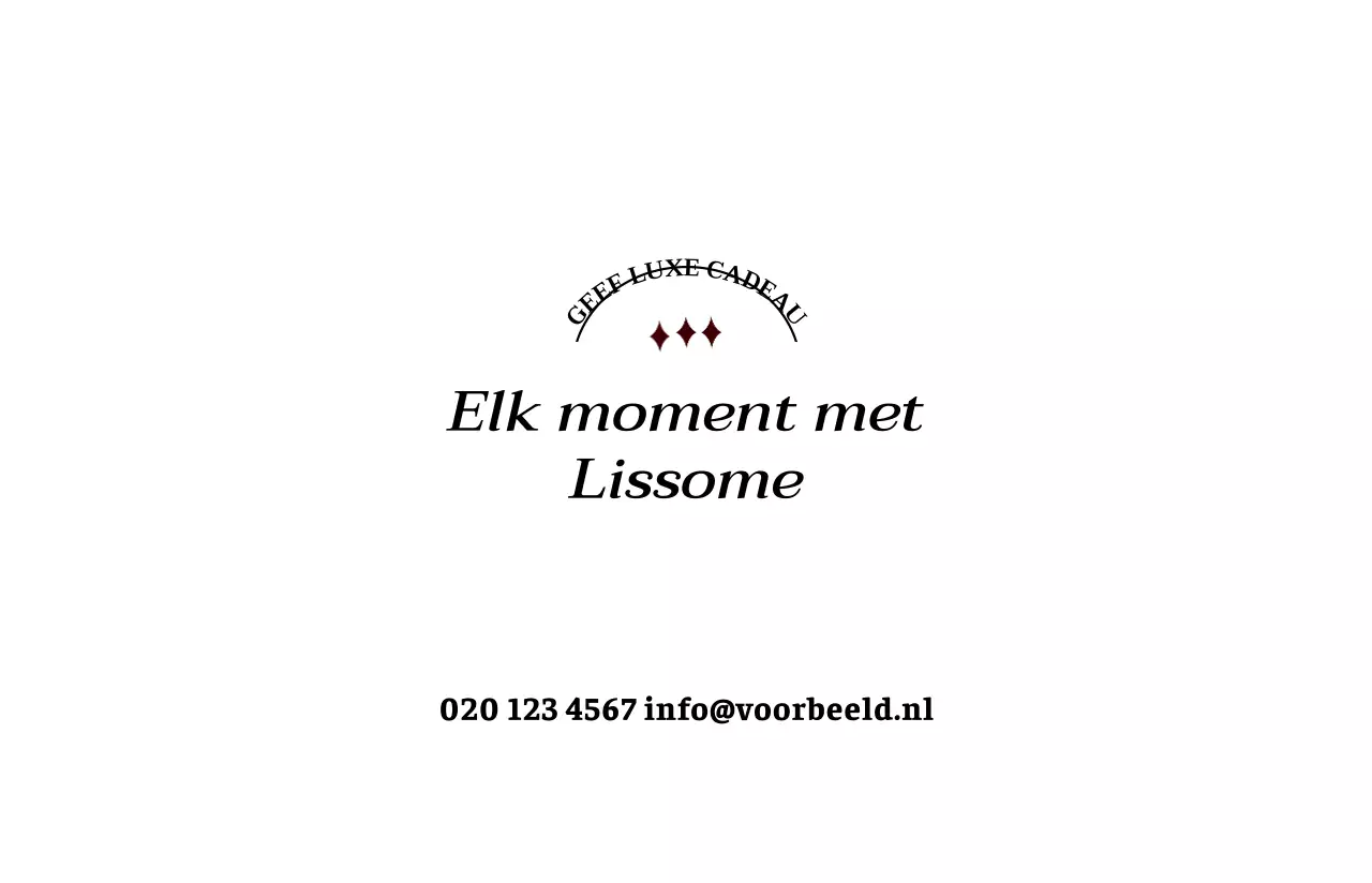 Een eenvoudig, stijlvol visitekaartje in zwart-wit