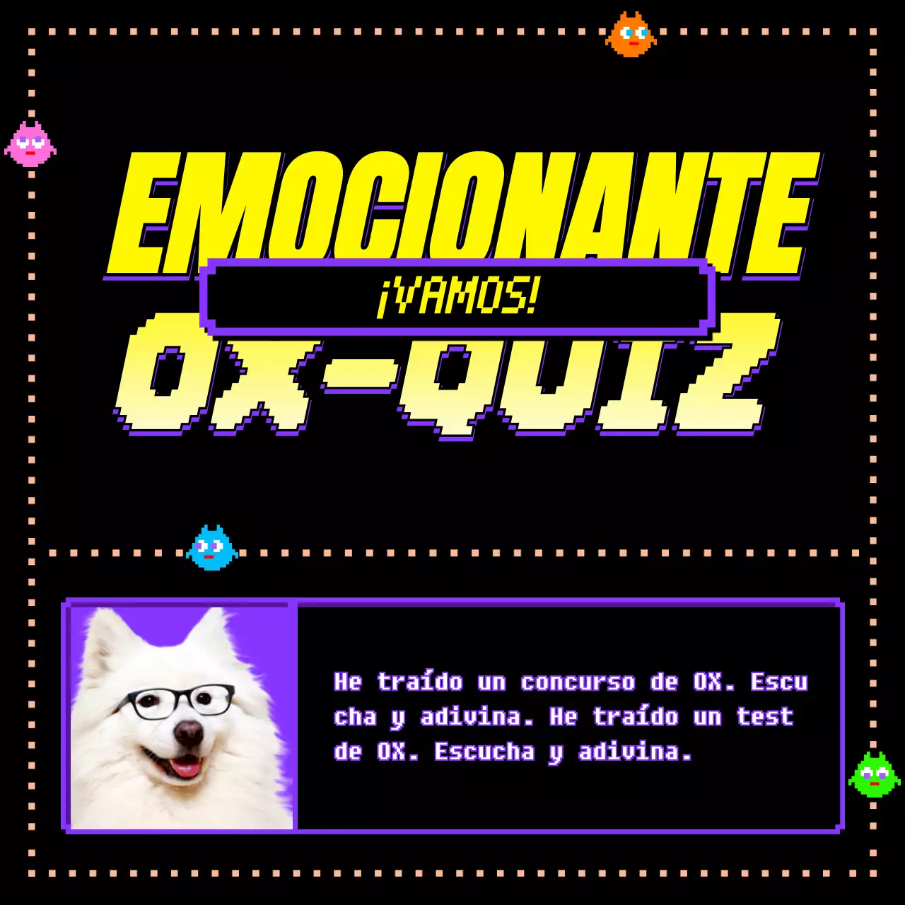 lindo juego clasico en purpleblackyellowConcept OXQuiz